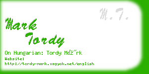 mark tordy business card